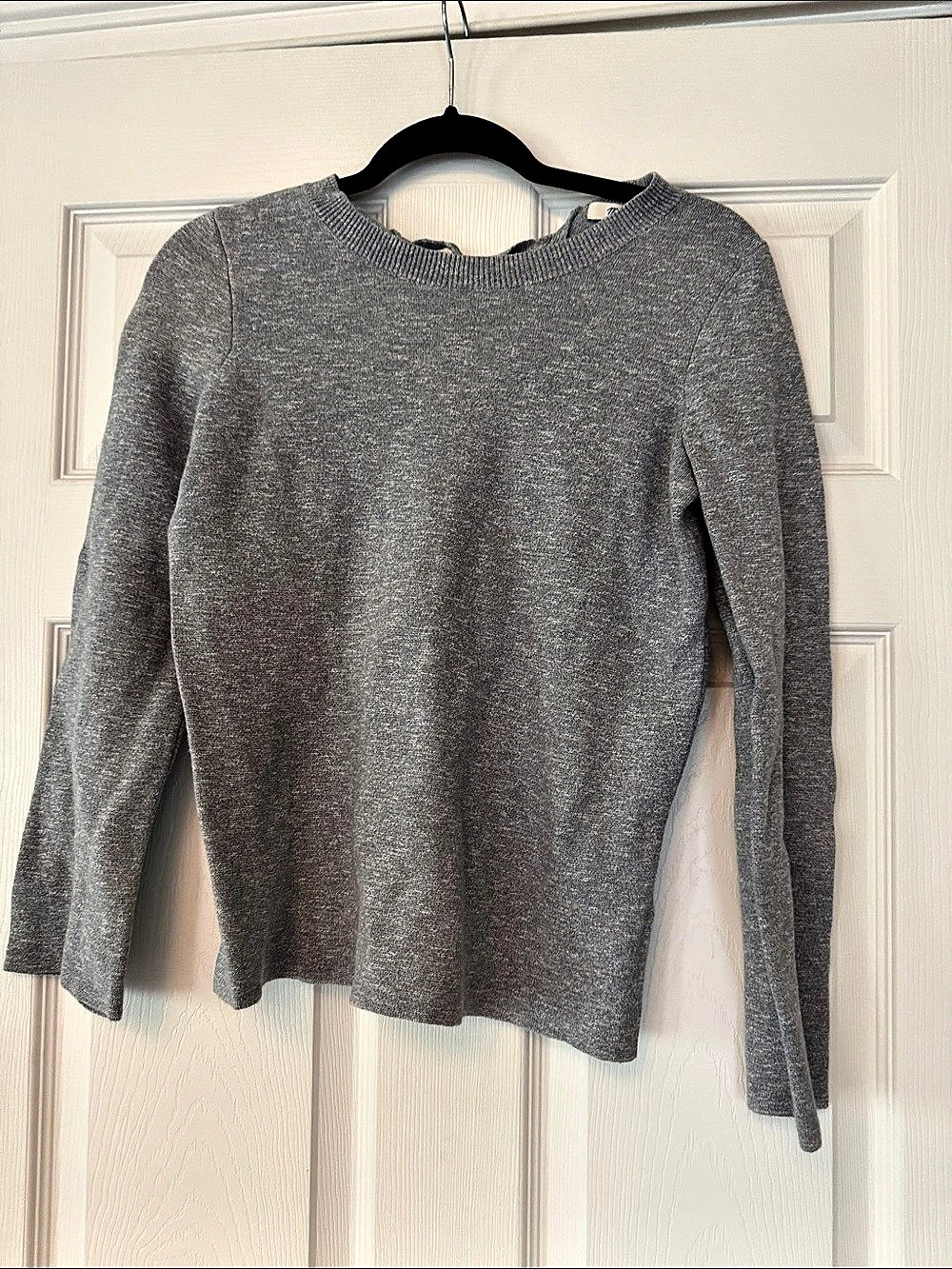 Madewell Gray Lace-Up Sweater Size XXS